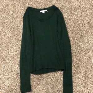 Green knit sweater